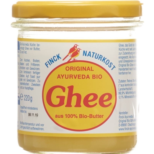 Finck Original Ayurveda Ghee Bio Glas 220g buy online