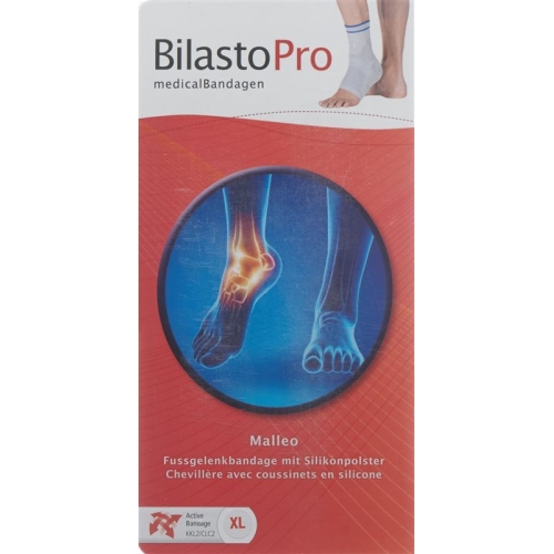 Bilasto Pro Malleo ankle bandage XL gray with silicone pads buy online