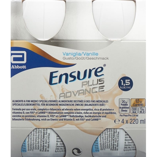 Ensure Plus Advance vanilla 4 x 220 ml buy online