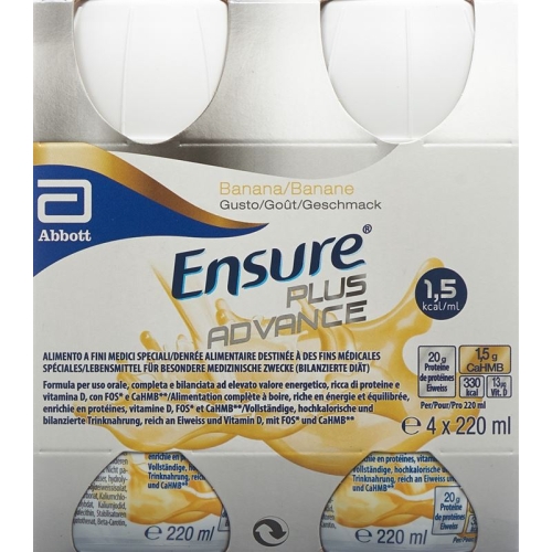 Ensure Plus Advance banana 4 x 220 ml buy online