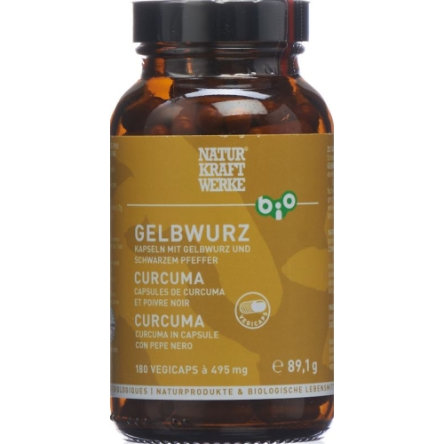 Naturkraftwerke Gelbwurz Pulver Kapseln Bio/kba 180 Stück buy online