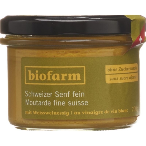 Biofarm Senf Fein Knospe Ch Glas 200g buy online