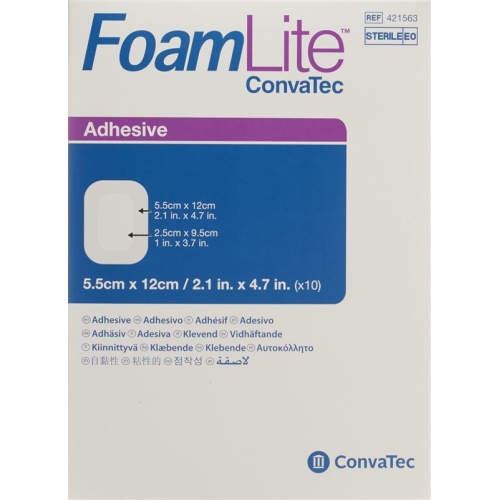 Foam Lite Convatec silicone foam dressing 5.5x12cm 10 pcs buy online