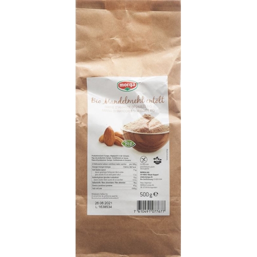 Morga Mandelmehl Entölt Glutenfrei Bio 500g buy online