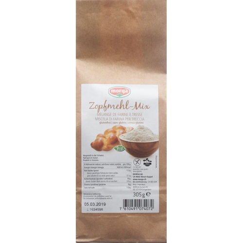 Morga Zopfmehl mix Gluten Free Organic 305 g buy online