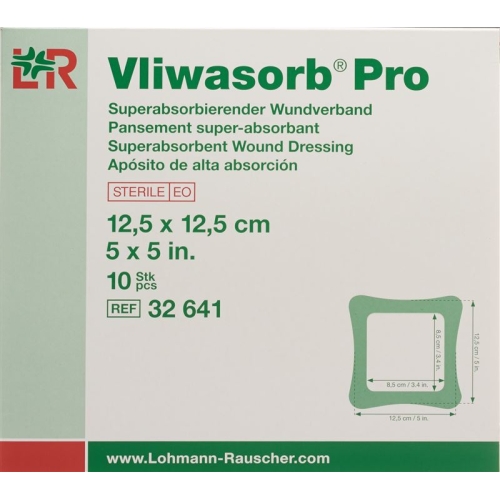 Vliwasorb Pro Wundverband 12.5x12.5cm 10 Stück buy online