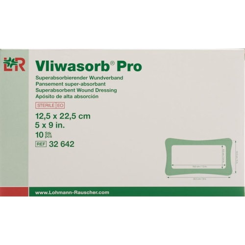 Vliwasorb Pro Wundverband 12.5x22.5cm 10 Stück buy online