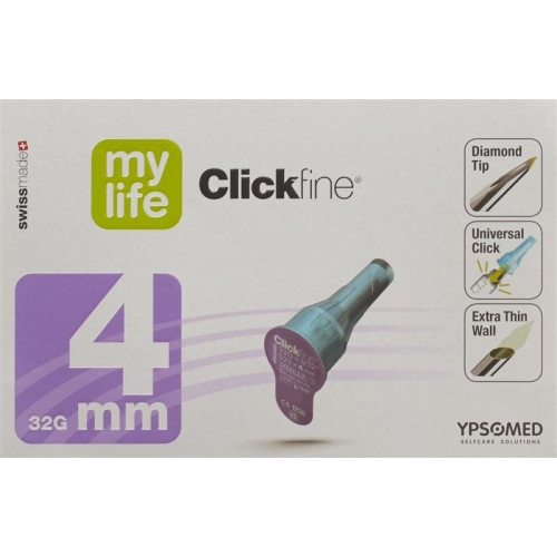 Mylife Clickfine Pen Nadeln 4mm 32g (pi) 100 Stück buy online