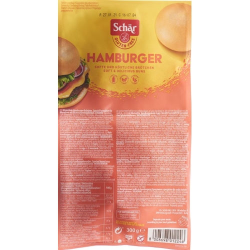 Schär Hamburger Brot Glutenfrei 4x 75g buy online