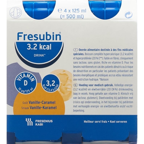 Fresubin 3.2 Kcal Drink Vanille-Caramel 4x 125ml buy online