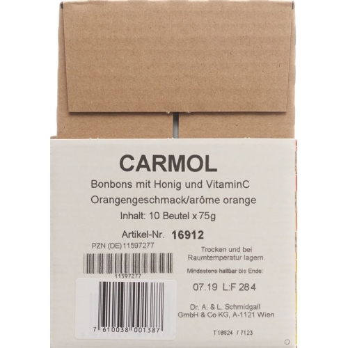 Carmol Lutschbonbons Orange Beutel 75g buy online