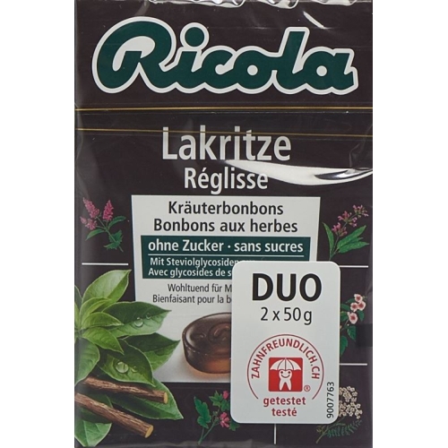 Ricola Lakritze Bonbons mit Stevia Duo 2x 50g buy online