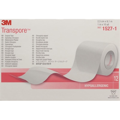 3M Transpore Rollenpfl 25mmx9.14m Trans (n) 12 Stück buy online