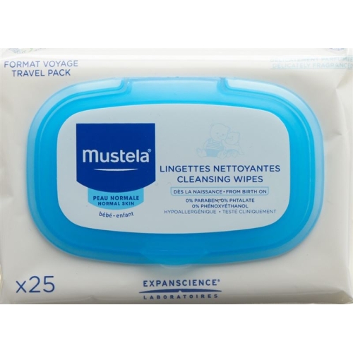 Mustela Gesichtreinigungstuch Normale Haut Neu 25 Stück buy online