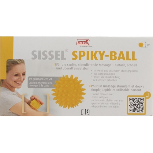 Sissel Spiky-Ball 8cm Gelb 2 Stück buy online