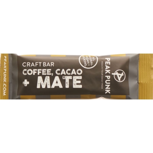 Peak Punk Bio Craft Bar Cacao Coffee & Mate 38g buy online