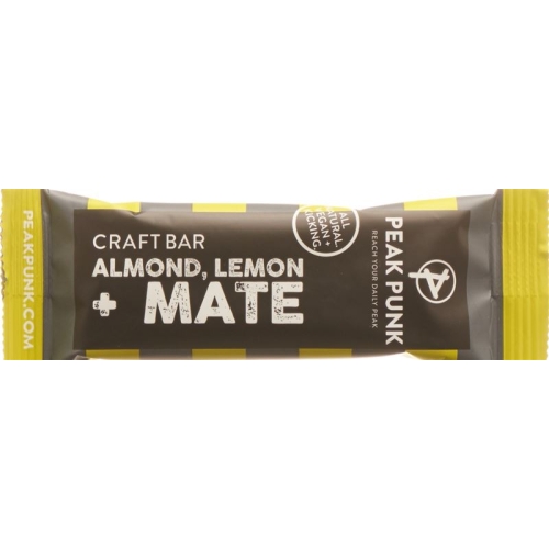 Peak Punk Bio Craft Bar Almond Lemon & Mate 38g buy online