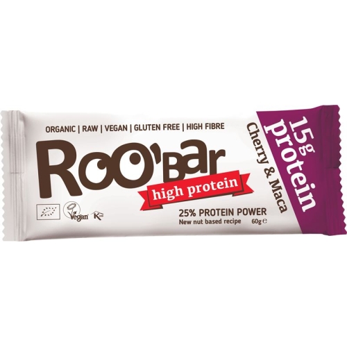 Roobar Proteinriegel Cherry & Maca 60g buy online