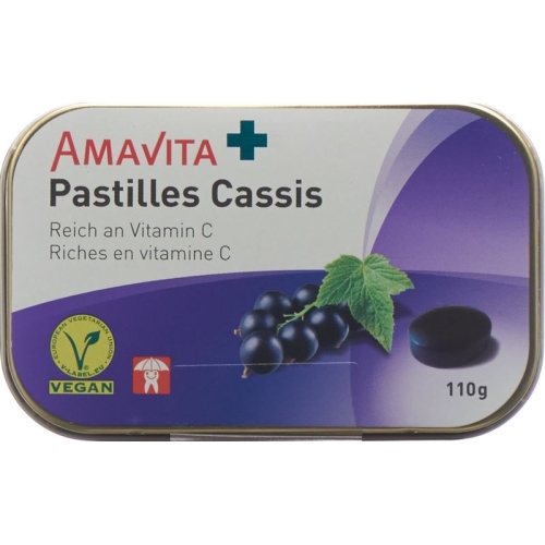 Amavita Cassis Pastillen Dose 110g buy online