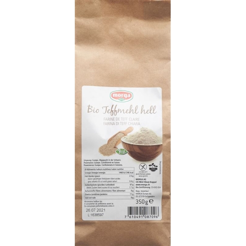 Morga Teffmehl Hell Bio Glutenfrei 350g buy online