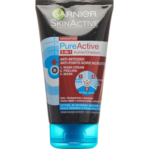 Garnier Skin Active 3in1 Charcoal Tube 150ml buy online