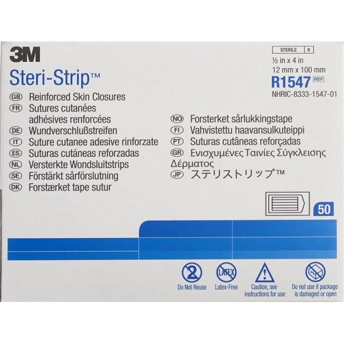 3M Steri Strip 12x100mm Weiss Verstärkt 6x 50 Stück buy online