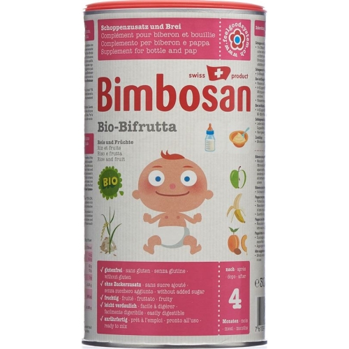 Bimbosan Organic Bifrutta powder rice + fruit tin 300g buy online