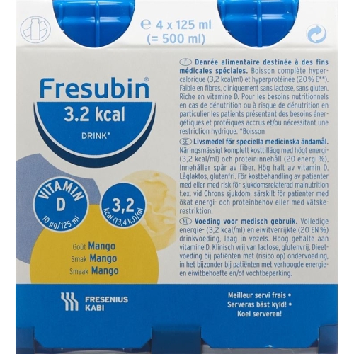 Fresubin 3.2 Kcal Drink Mango 4x 125ml buy online