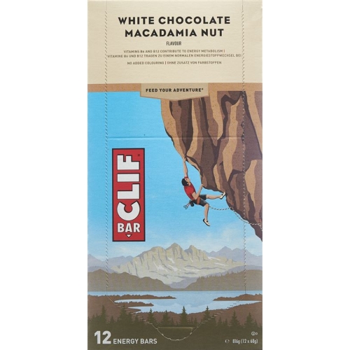 Clif Bar White Chocolate Macadamia 12x 68g buy online