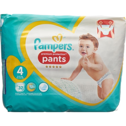 Pampers Prem Prot Pan Grösse 4 9-15kg Maxi Spar 32 Stück buy online