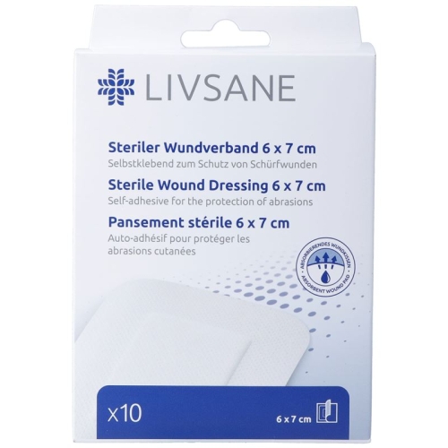 Livsane Steriler Wundverband 6x7cm 10 Stück buy online