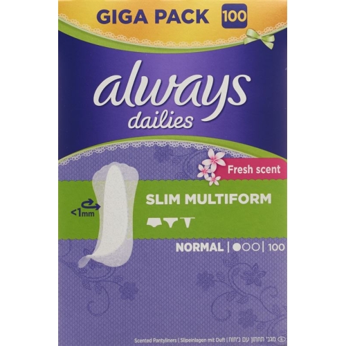 Always Slipeinlage Slim Multiform Fresh Scent Giga Pack 100 Stück buy online