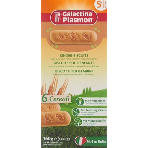 Galactina Plasmon 6 Cereali Kinder-Bisc 4x 40g buy online