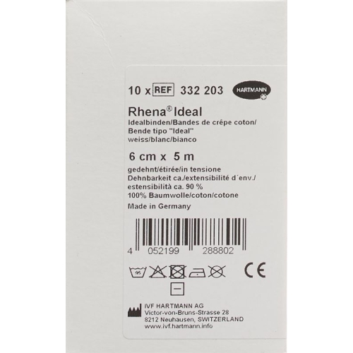 Rhena Ideal Elastische Binde 6cmx5m Weiss 10 Stück buy online