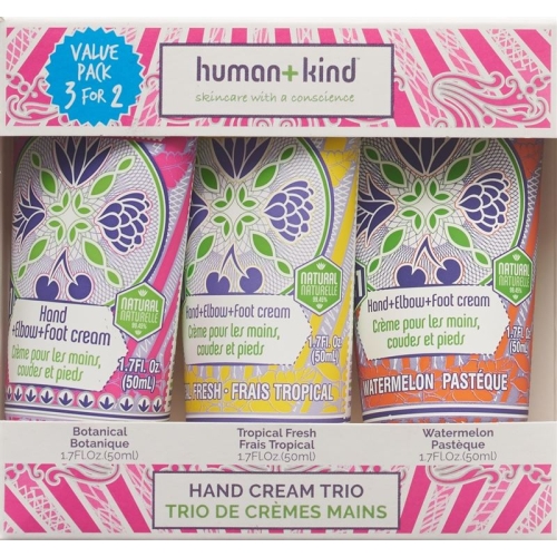 Human+kind Hand Cream Trio 3 Tube 50ml buy online