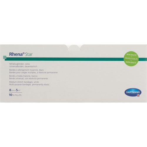 Rhena Star Elastisch Binden 8cmx5m Weiss Offen 10 Stück buy online