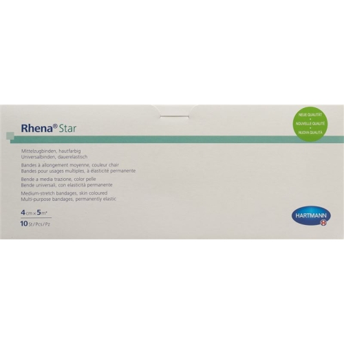 Rhena Star Elastisch Binden 4cmx5m Hautfarbig Offen 10 Stück buy online