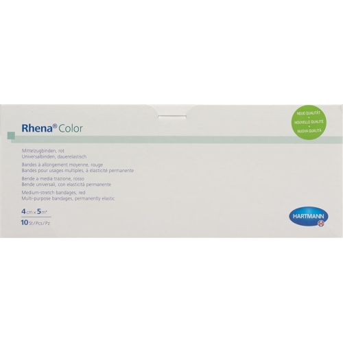 Rhena Color Elastisch Binden 4cmx5m Rot Offen 10 Stück buy online