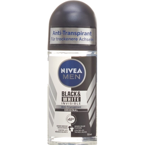 Nivea Male Invisible Black&White Roll-On Antitranspirant 50ml buy online