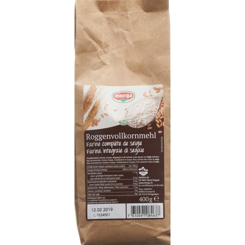 Morga Roggenvollkornmehl Bio Beutel 400g buy online