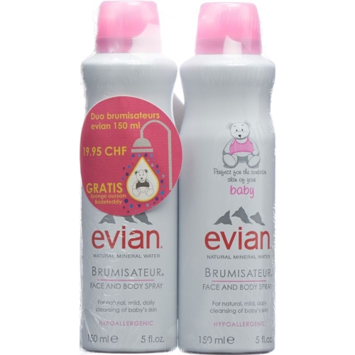 Evian Brumisateur Baby Duo +badeteddy 2x 150ml buy online