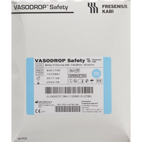 Vasodrop Safety 22g 25mm/s 50 Stück buy online