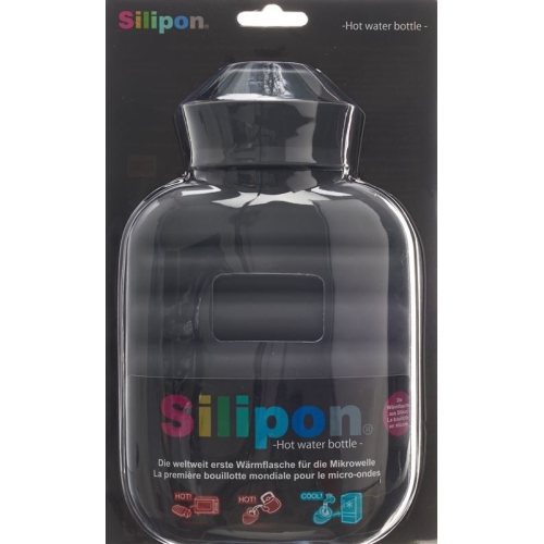 Silipon hot water bottle 1L anthracite Made of silicone buy online