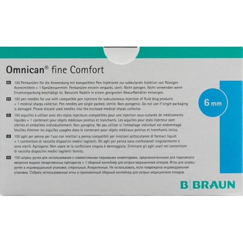 Omnican Fine Comfort G31x6mm M Entsorgung 100 Stück buy online