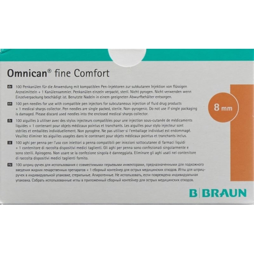 Omnican Fine Comfort G31x8mm M Entsorgung 100 Stück buy online