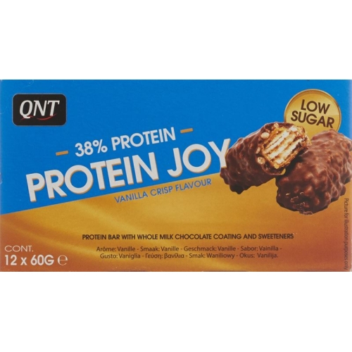 Qnt 38% Protein Joy Bar Low Sug Vani Cri 12x 60g buy online