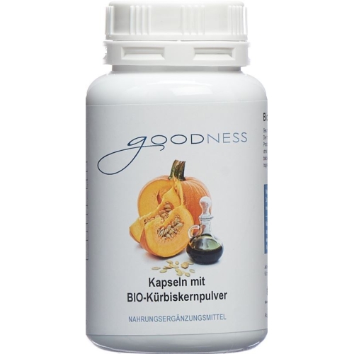 Goodness Bio-Kürbiskernpulver Kapseln 600mg 150 Stück buy online