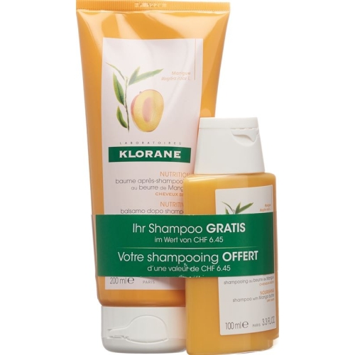 Klorane Mango-pflegespülung 200ml +shamp 100ml buy online