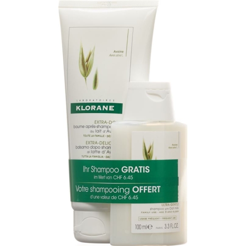 Klorane Hafermilch-pflegespül 200ml +shamp 100ml buy online