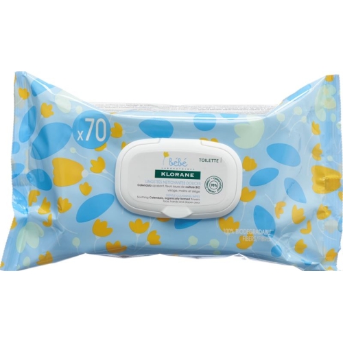 Klorane Bebe degradable cleaning cloths 70 pieces buy online